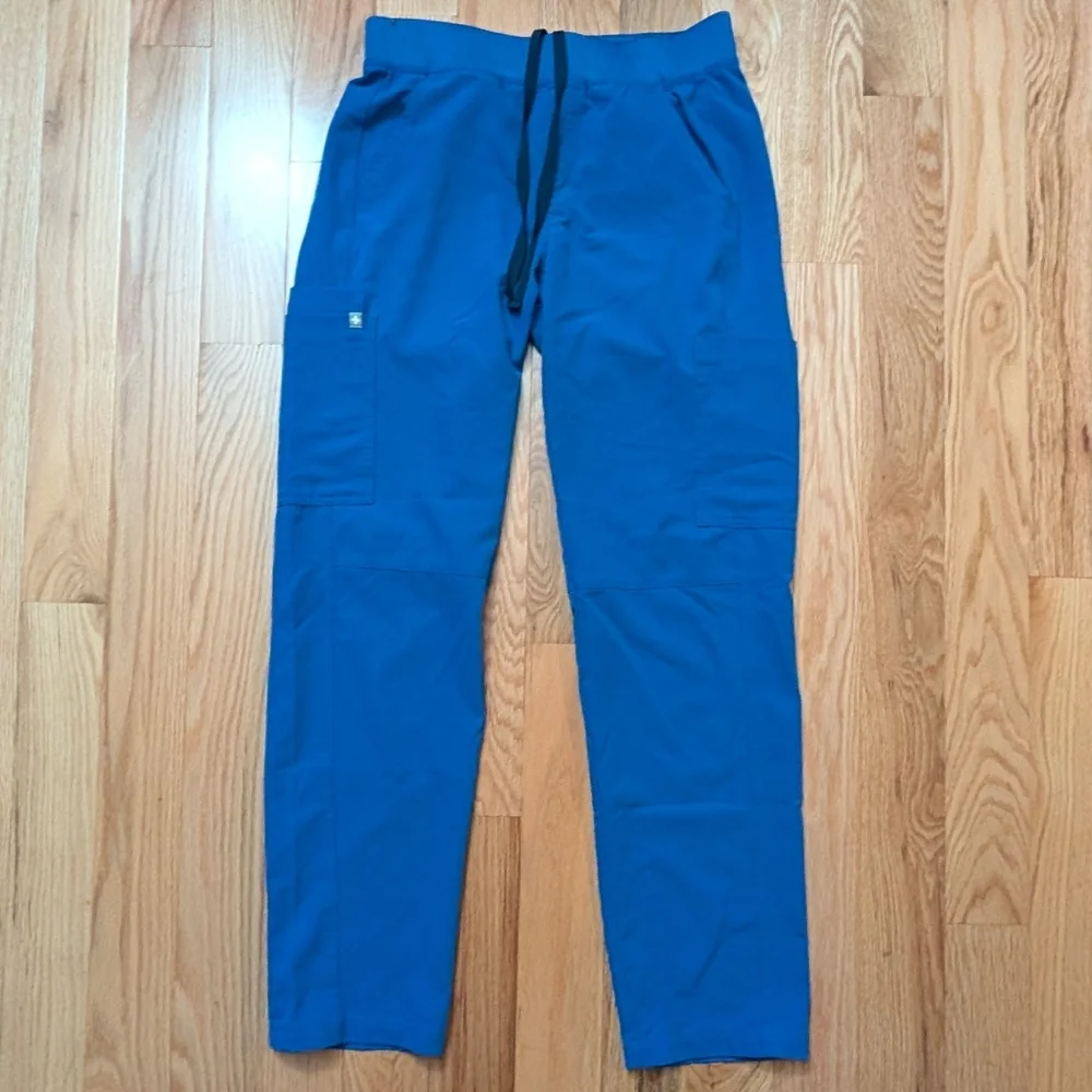 Figs Axim Scrub Pants Mens Small Royal Blue PO 1289 Straight Leg T2001
